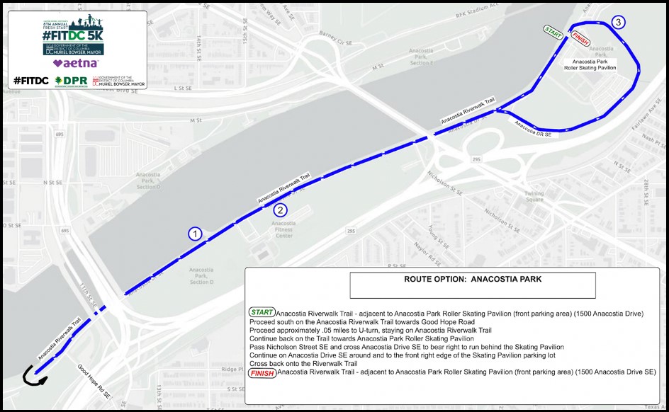 Fresh Start 5K Route for 2022