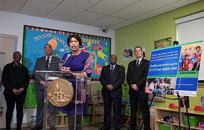 Mayor Bowser giving press conference