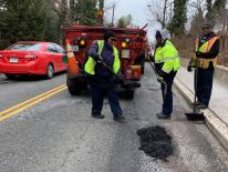 Pothole Repair on street